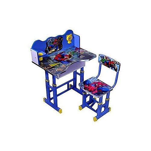 Generic Adjustable Kid's Study Table + a free study chair   |  Easy to assemble  |   BRIJBAZAAR Cartoon Printed Height Adjustable Kids Study Table with Chair Set(Wooden)  |  Suitable from 3yrs-10yrs