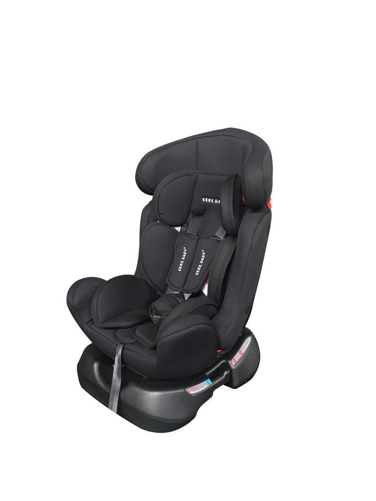 Reclining Baby Car Seat With Booster | 3 reclining positions | Car seat and booster | Washable seat cover | Up to 12yrs Up to 36kgs |  Reclining Infant Car Seat & Booster With A Base- Black (0-7Yrs)