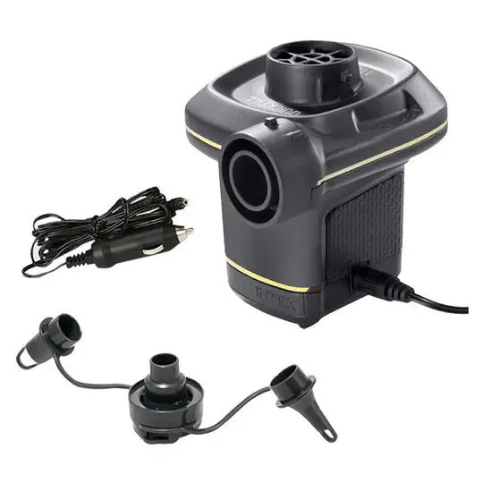 Intex  Quick  Fill  AC/DC  Electric  Pump     |     Nozzles  fit  most  valve  sizes    |    Maximum  air  flow  gets  the  job  done  quickly     |    Comes  with  3  nozzles    |