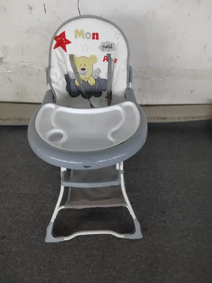 Generic Foldable Baby High Chair/ Feeding Chair | LIVING basics Eat & Grow Convertible Baby High Chair, with 5 Point Safety Belt, 2 Removable Tray, Simple Fold Highchair | Compact free-standing fold