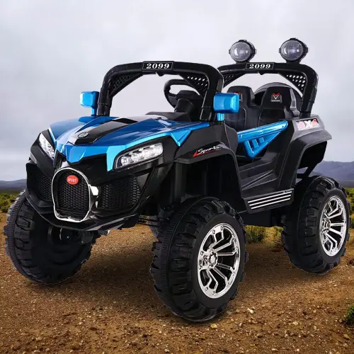 HS Toy T 2099 Car Rechargeable Battery Operated Ride on Jeep    |     car for Kids with Music    |    Toddlers with Remote Control Electric Motor Car Suitable Babies for Boys & Girls Age 2-8 Years