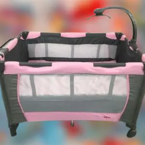 Generic Foldable Baby Bed / Baby Playpen   |   Two wheels with brakes allow for easy movement from room to room    |    Foldable and portable, ideal for traveling Diaper changing station    |