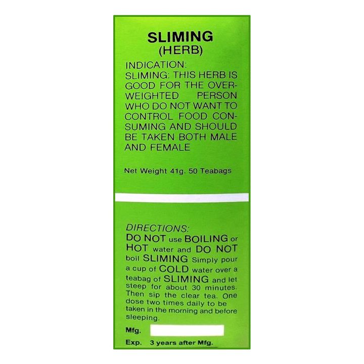 German Herb (Thai) &amp; Co Sliming Herb - 50 Teabags
