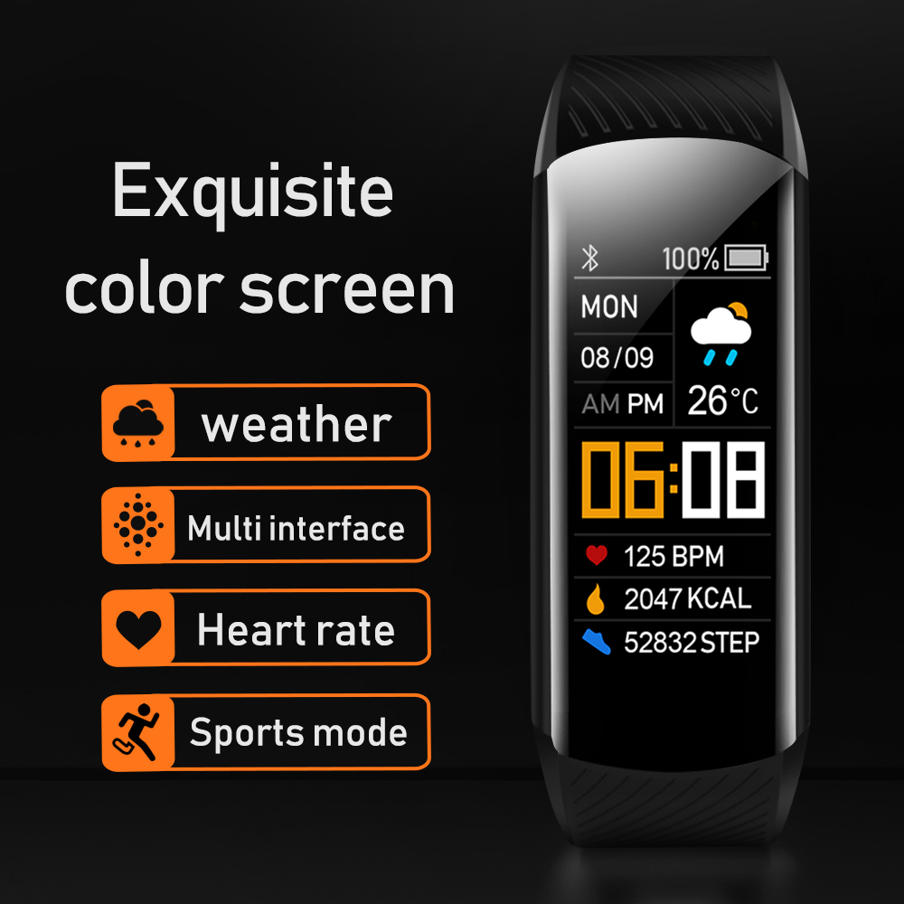 Sport Fitness Bracelet Waterproof Fitness Tracker Blood Pressure Heart Rate Monitor Smart Band Watch For Android IOS Phone