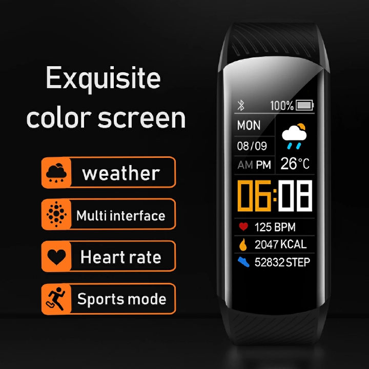 Sport Fitness Bracelet Waterproof Fitness Tracker Blood Pressure Heart Rate Monitor Smart Band Watch For Android IOS Phone
