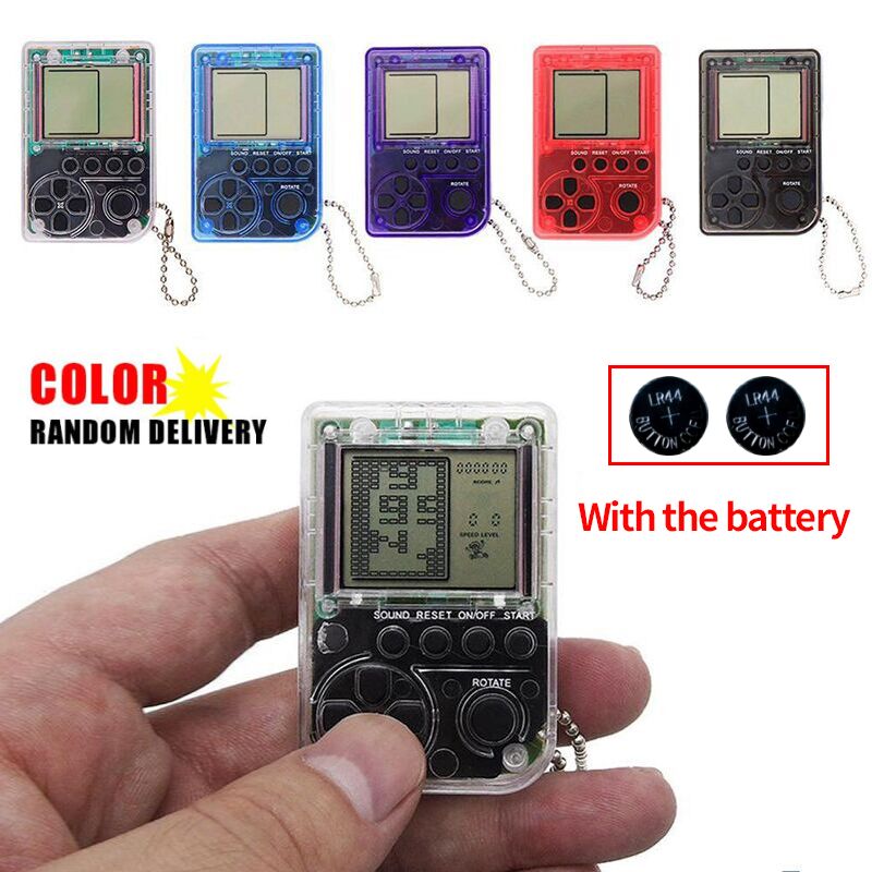 Mini Console Game Machine Children&apos;s Handheld Nostalgic Mini Game Console With Keychain Tetris