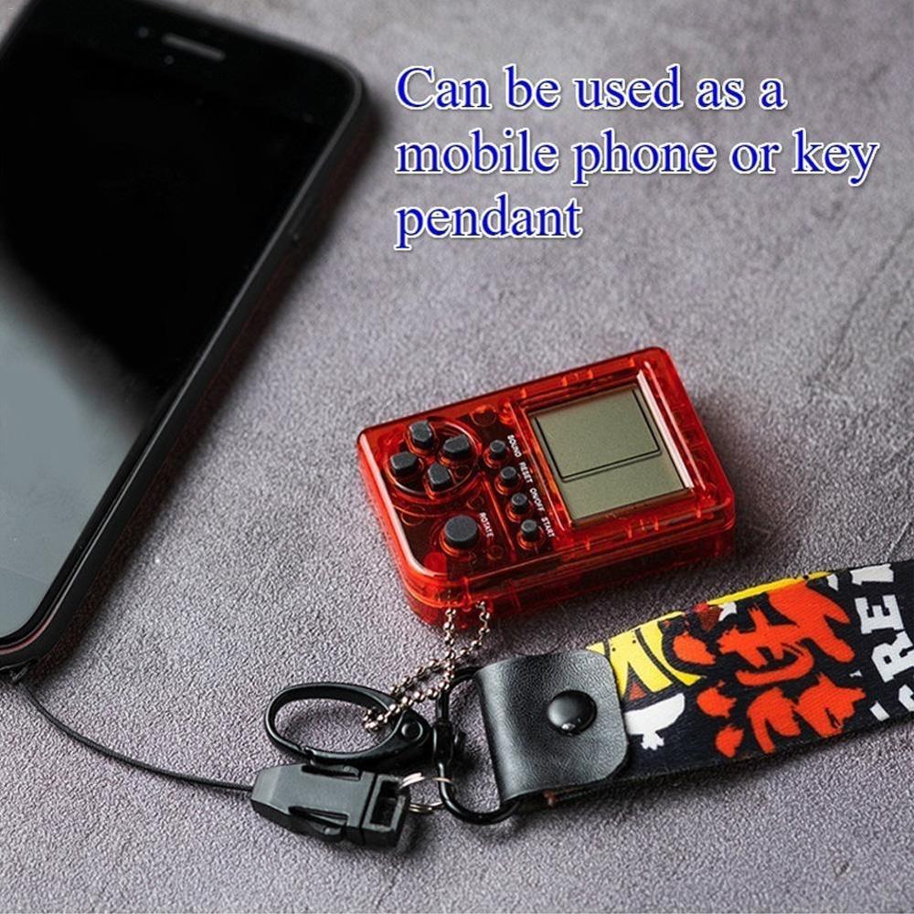 Mini Console Game Machine Children&apos;s Handheld Nostalgic Mini Game Console With Keychain Tetris