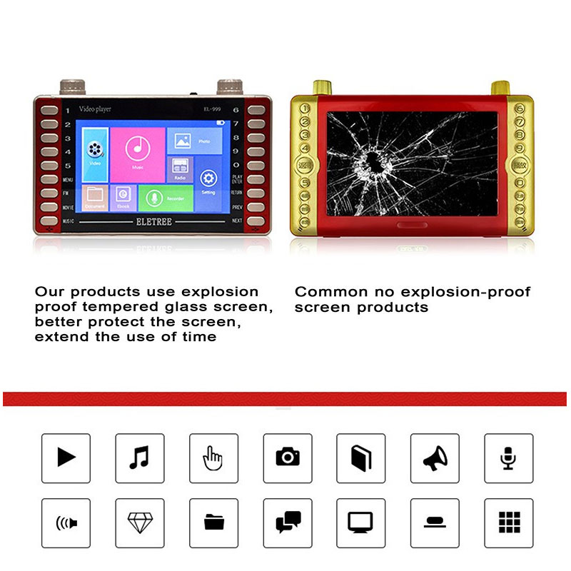 Multifunction video player portable  TV   dvd player kids mini   mp4 player radio FM ebook