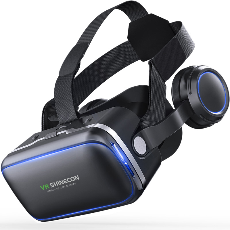 VR Virtual Reality 3D Glasses vr box 3D Goggles Headset Helmet smart glasses With headphones