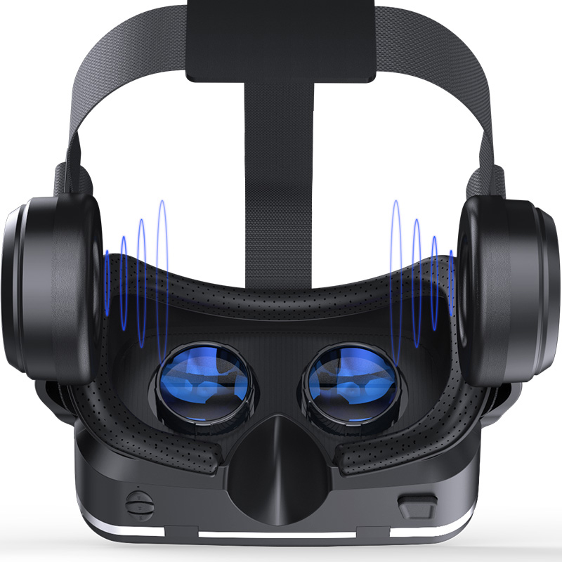 VR Virtual Reality 3D Glasses vr box 3D Goggles Headset Helmet smart glasses With headphones