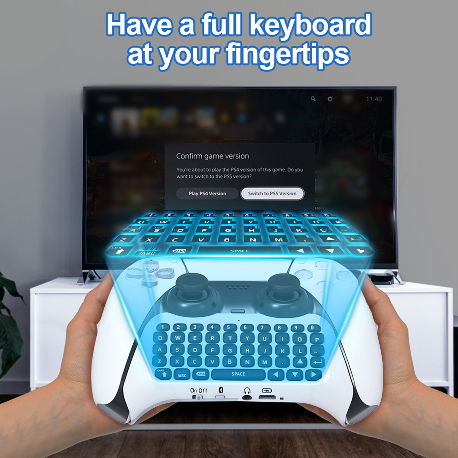Wireless Bluetooth Keyboard for PS5 Controller Built In Speaker for Playstation 5 Game Accessories