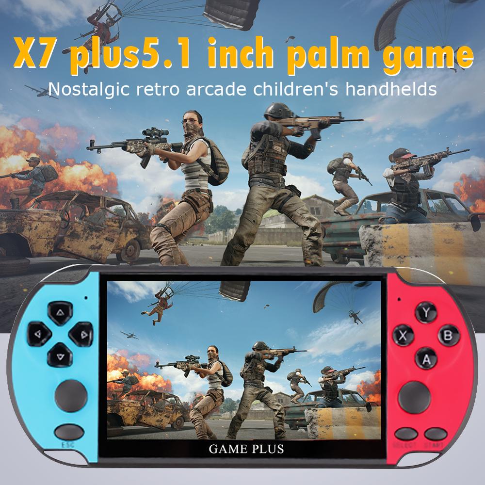 PSP game machine 5.1 inch  HD  screen 8G memory GBA game console handheld touch screen  Game Player 8G Double-rocker Retro Video Games MP5 Video Game Console