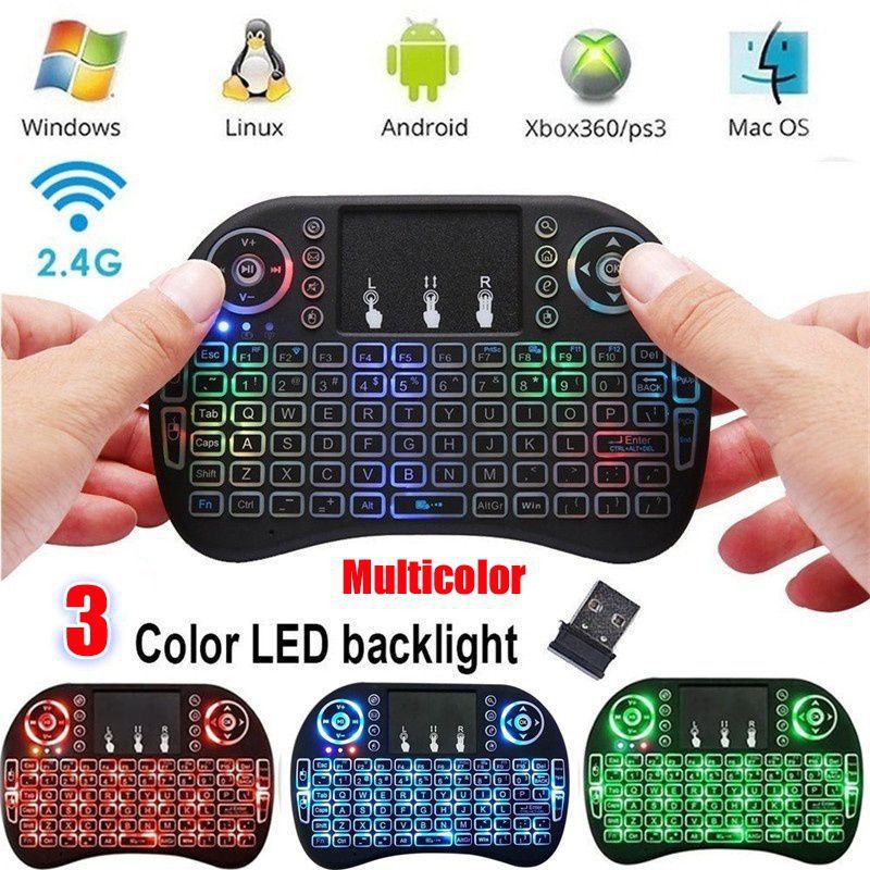 i8 Wireless Keyboard Russian English Hebrew Version i8+ 2.4GHz Air Mouse Touchpad Handheld for Android TV BOX Mini PC