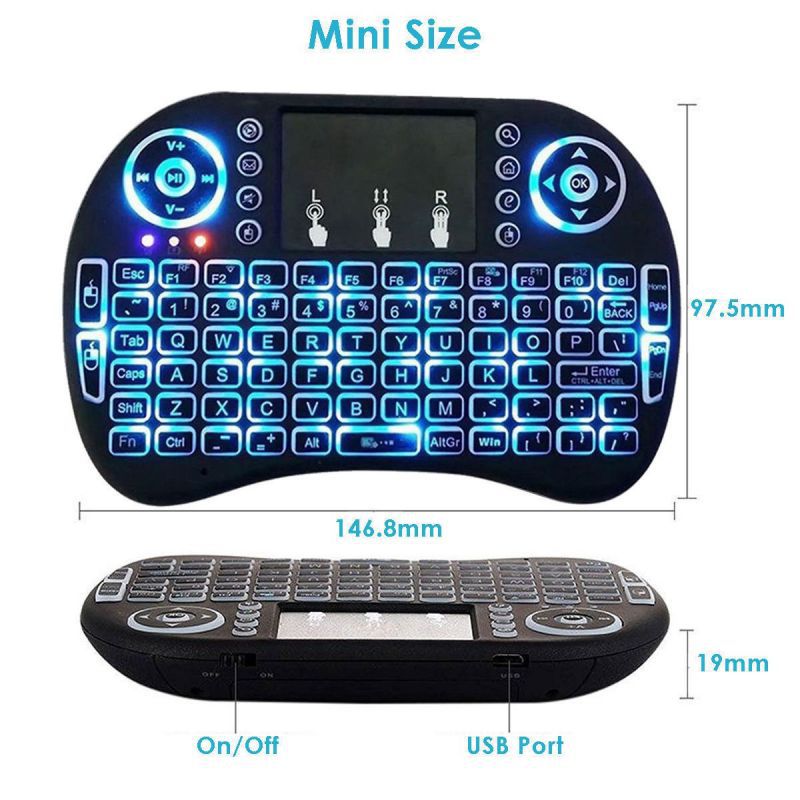 i8 Wireless Keyboard Russian English Hebrew Version i8+ 2.4GHz Air Mouse Touchpad Handheld for Android TV BOX Mini PC