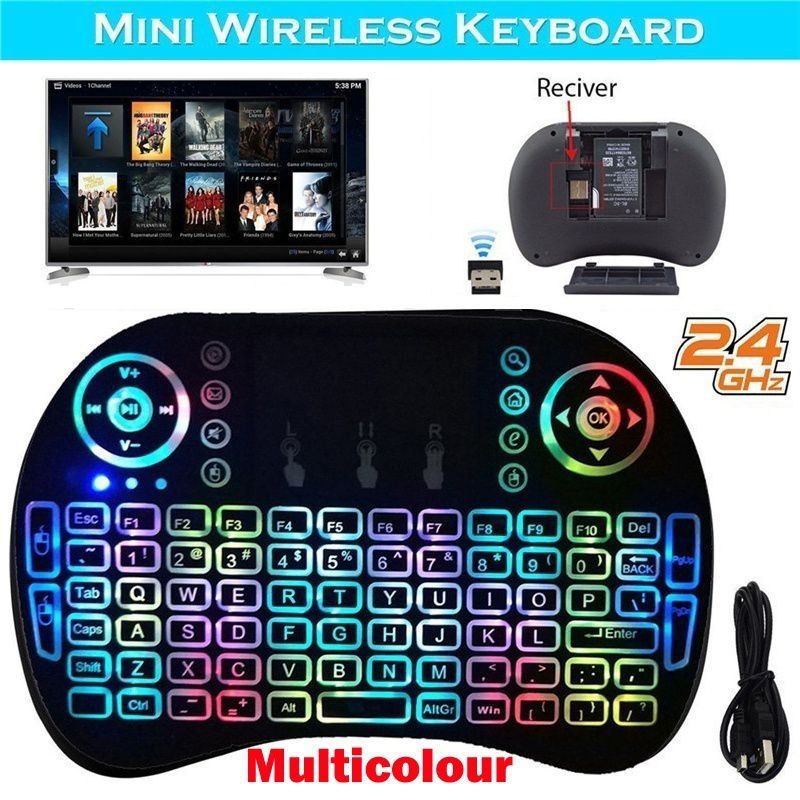 i8 Wireless Keyboard Russian English Hebrew Version i8+ 2.4GHz Air Mouse Touchpad Handheld for Android TV BOX Mini PC