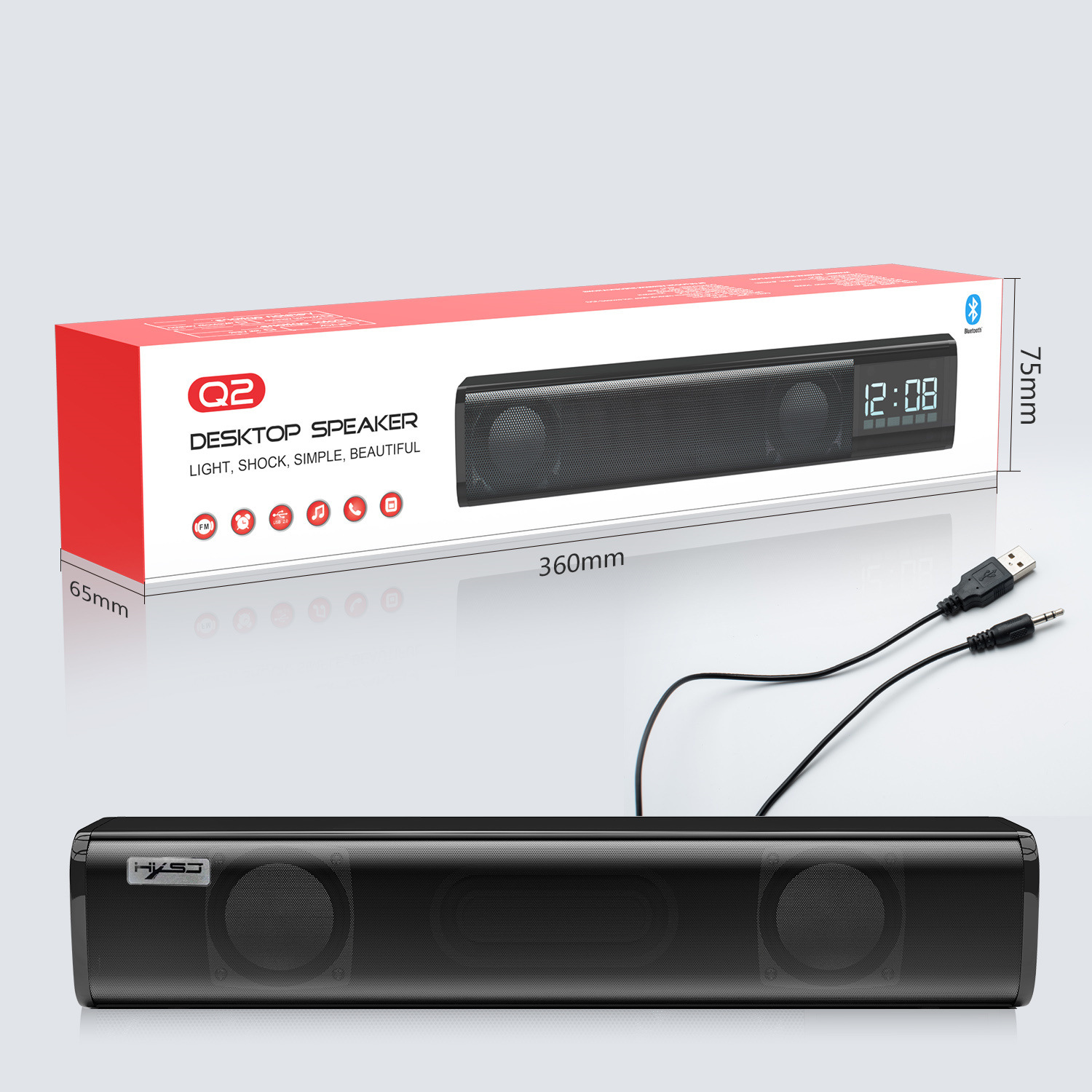Hidden audio desktop computer home wired long mini notebook desktop small speaker subwoofer