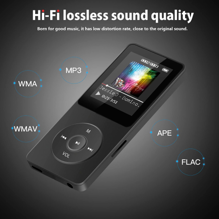 Fashion Portable MP3 MP4 Player LCD Screen FM Radio Video Games Movie Mp3 Bluetooth 1.8-inch e-book Walkman player