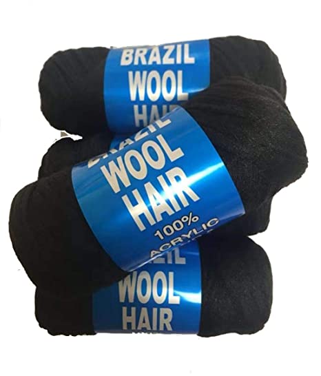 4pcs 100% Brazilian Wool Hair Twist/Faux Locs