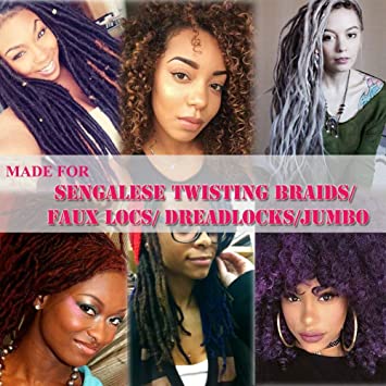 4pcs 100% Brazilian Wool Hair Twist/Faux Locs