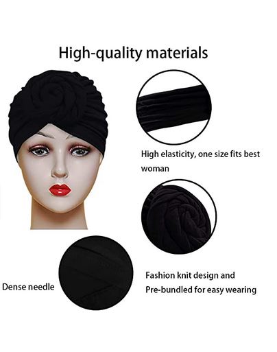 100% Turban bonnet cap Pretied turban head hair accessories women hats caps