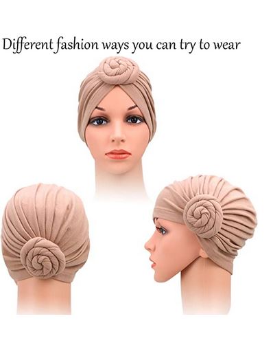 100% Turban bonnet cap Pretied turban head hair accessories women hats caps Indian Muslim Turban