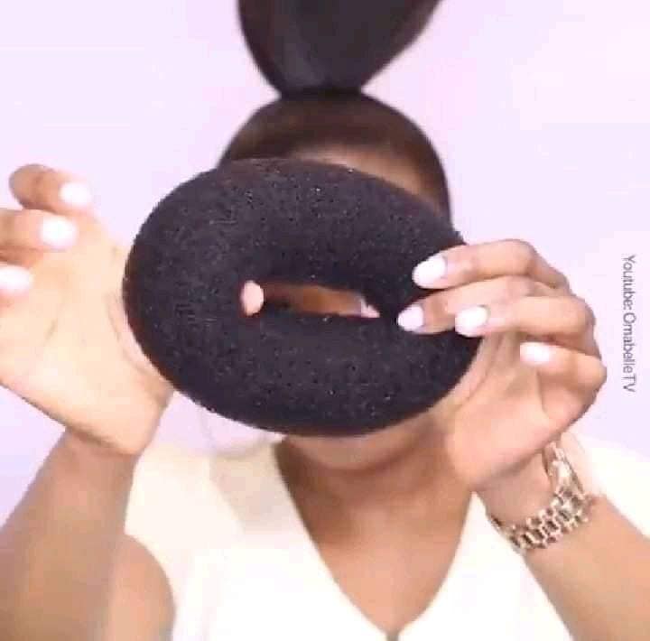 Black Donut hair Bun Maker round Ban bun Maker