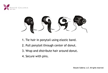 Black Donut hair Bun Maker round Ban bun Maker