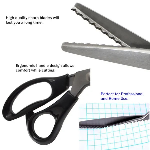 High Quality Pinking Shears Zigzag Scissors Professional Sewing Tailoring scissors