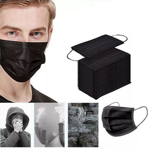 QUALITY Black 3 Ply Disposable Surgical face Masks (50 Pieces)