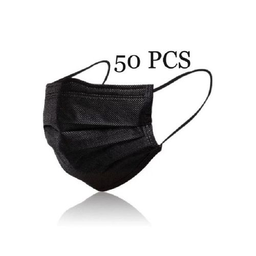 QUALITY Black 3 Ply Disposable Surgical face Masks (50 Pieces)