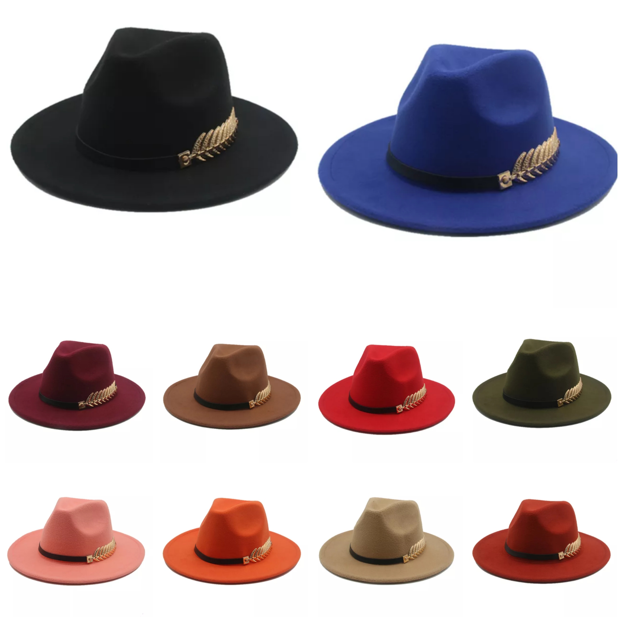 Trendy Fedora Hats wide brim panama hats sun hats men/women fedora cap.TDF