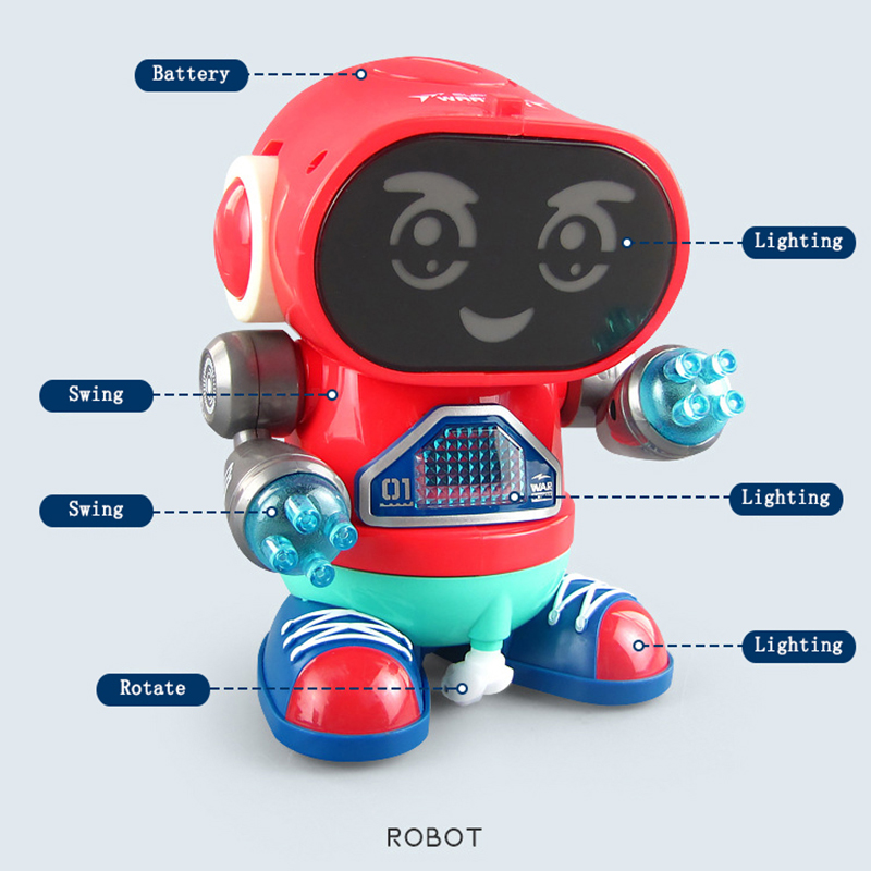 Smart Dancing Robot Electronic Walking Toys With Musical &amp; LED Lighting Intelligent Kids gift