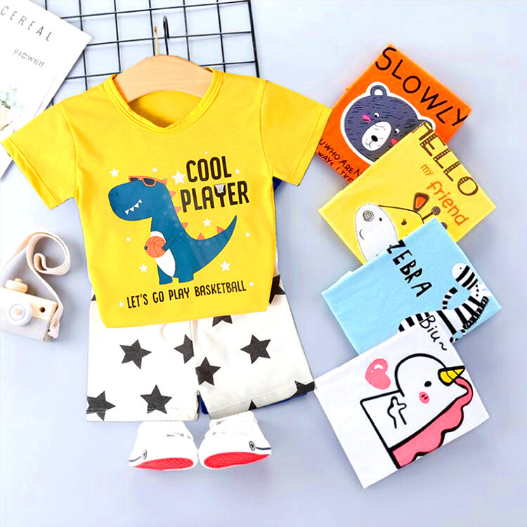 Children's Set Pure Cotton Baby Short sleeve 2-piece Clothes Boy's Clothing Set Toddler For Boy