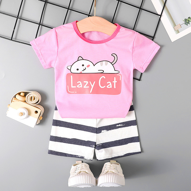Children's Set Pure Cotton Baby Short sleeve 2-piece Clothes Boy's Clothing Set Toddler For Boy