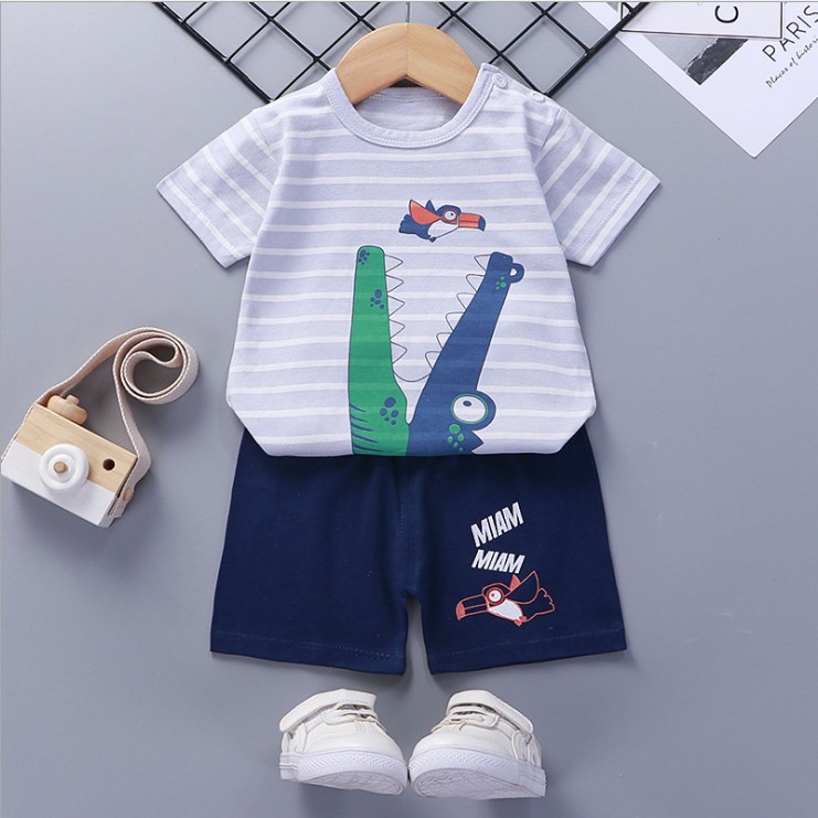 Children's Set Pure Cotton Baby Short sleeve 2-piece Clothes Boy's Clothing Set Toddler For Boy