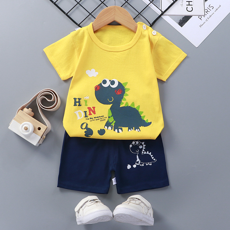 Children's Set Pure Cotton Baby Short sleeve 2-piece Clothes Boy's Clothing Set Toddler For Boy