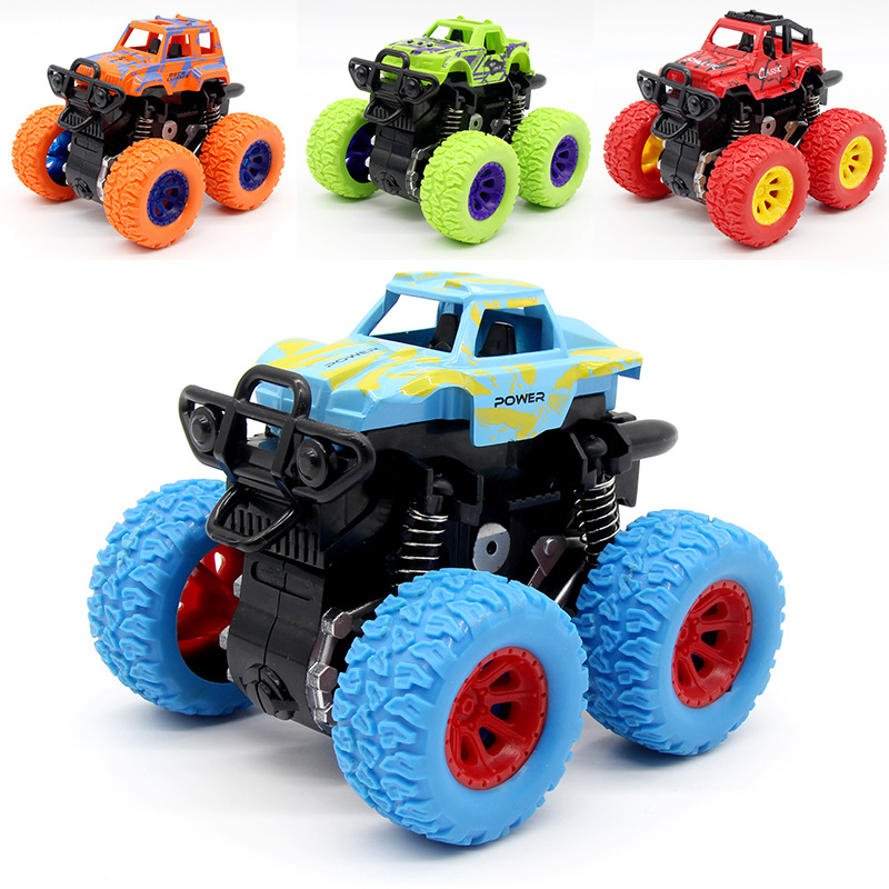 Green Kids Truck Inertia SUV Friction Power Vehicles Baby Boys Super Blaze Car Children Gift Toy