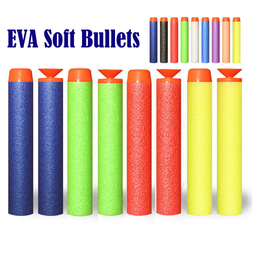 7.2cm EVA Soft Bullets for Nerf Hollow Hole Head Refill Darts Outdoor Toy Boys Gun