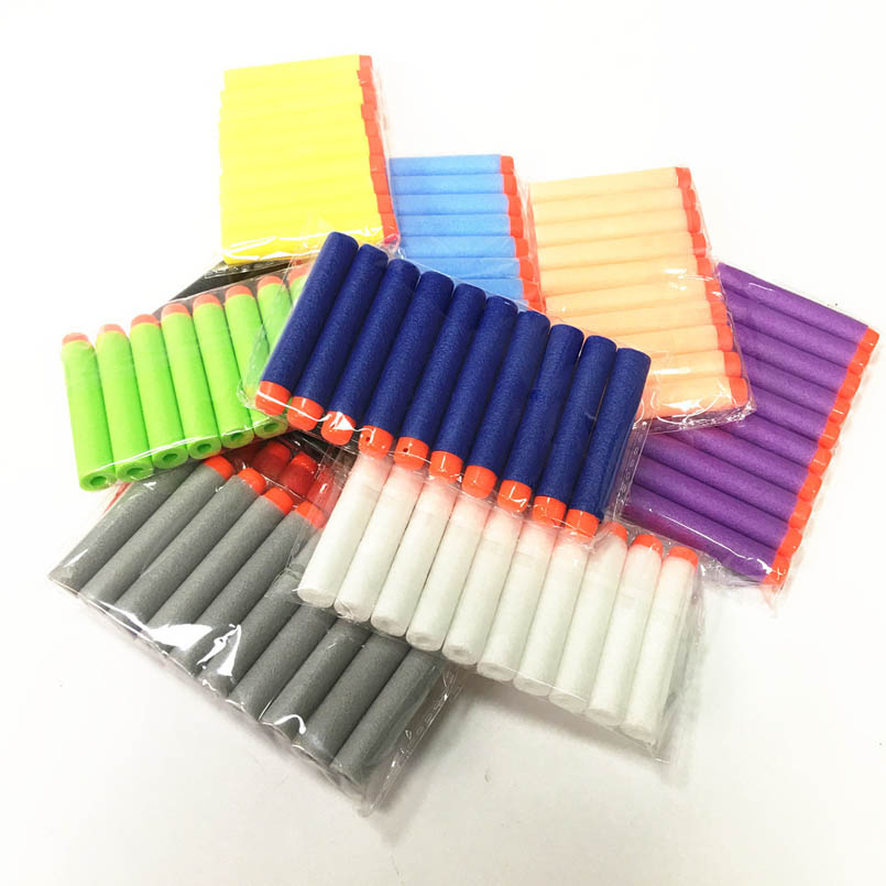 7.2cm EVA Soft Bullets for Nerf Hollow Hole Head Refill Darts Outdoor Toy Boys Gun