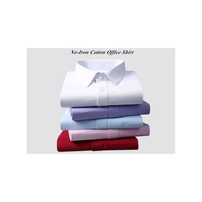 Fashion 5-Piece Set of Men's Official Long-Sleeve Slim Fit Shirts - Premium 100% Cotton, Comfortable and Stylish for Formal and Casual Occasions