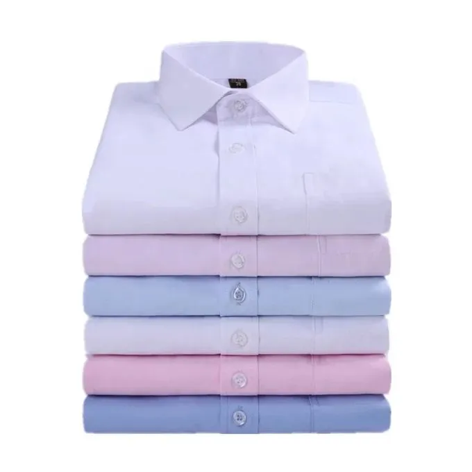 "Fashion 6 Men's Casual Long Sleeve Shirt - Premium  Cotton Plain Shirt for Modern Professionals, Perfect for Formal and Semi-Formal Occasions"