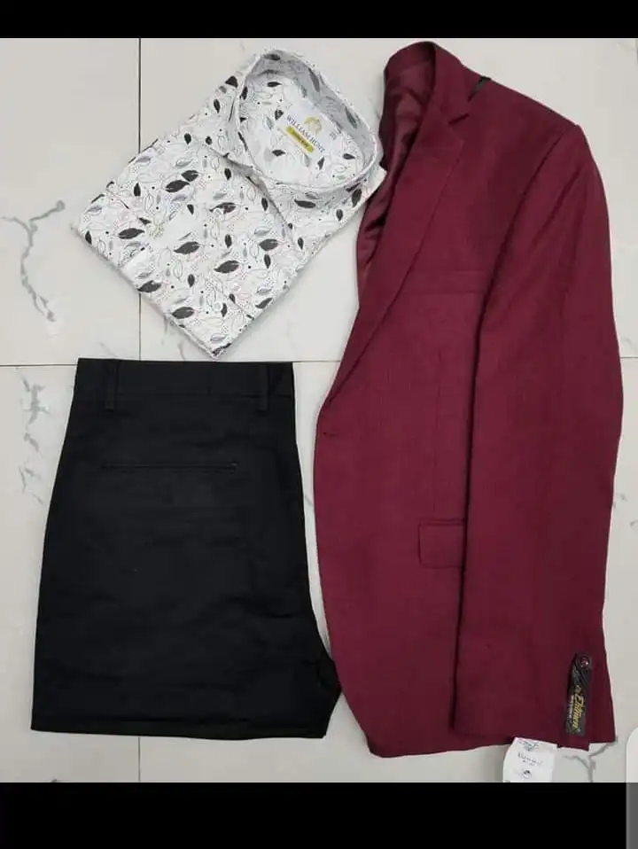 "3-Piece Men's Official Suit Set – Wedding & Business Formal Wear – Includes Blazer, Dress Shirt & Matching Trousers – Classic Slim Fit Outfit for Office, Meetings & Special Occasions"