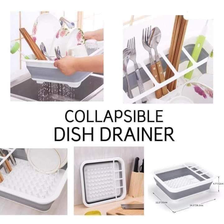 high quality Silicon collapsible Kitchen dish drainer