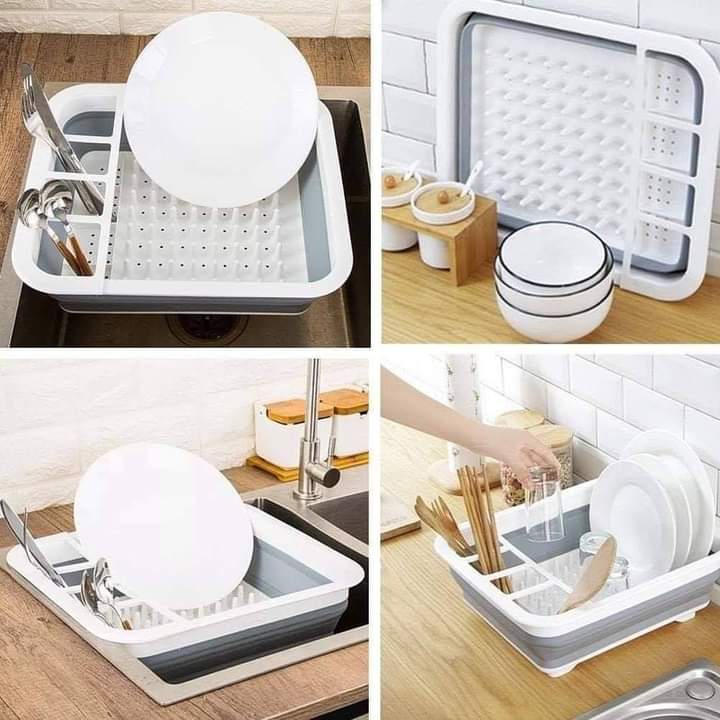 high quality Silicon collapsible Kitchen dish drainer