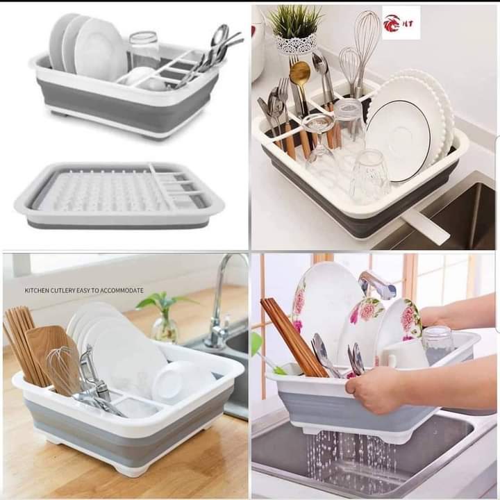 high quality Silicon collapsible Kitchen dish drainer