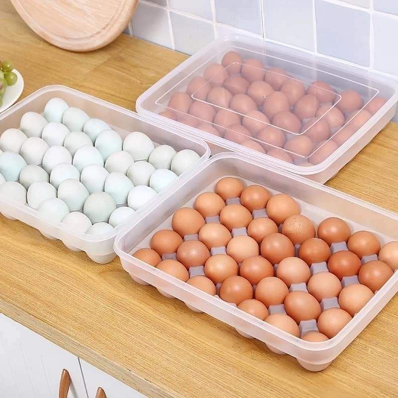 34pcs Kitchen egg storage containers