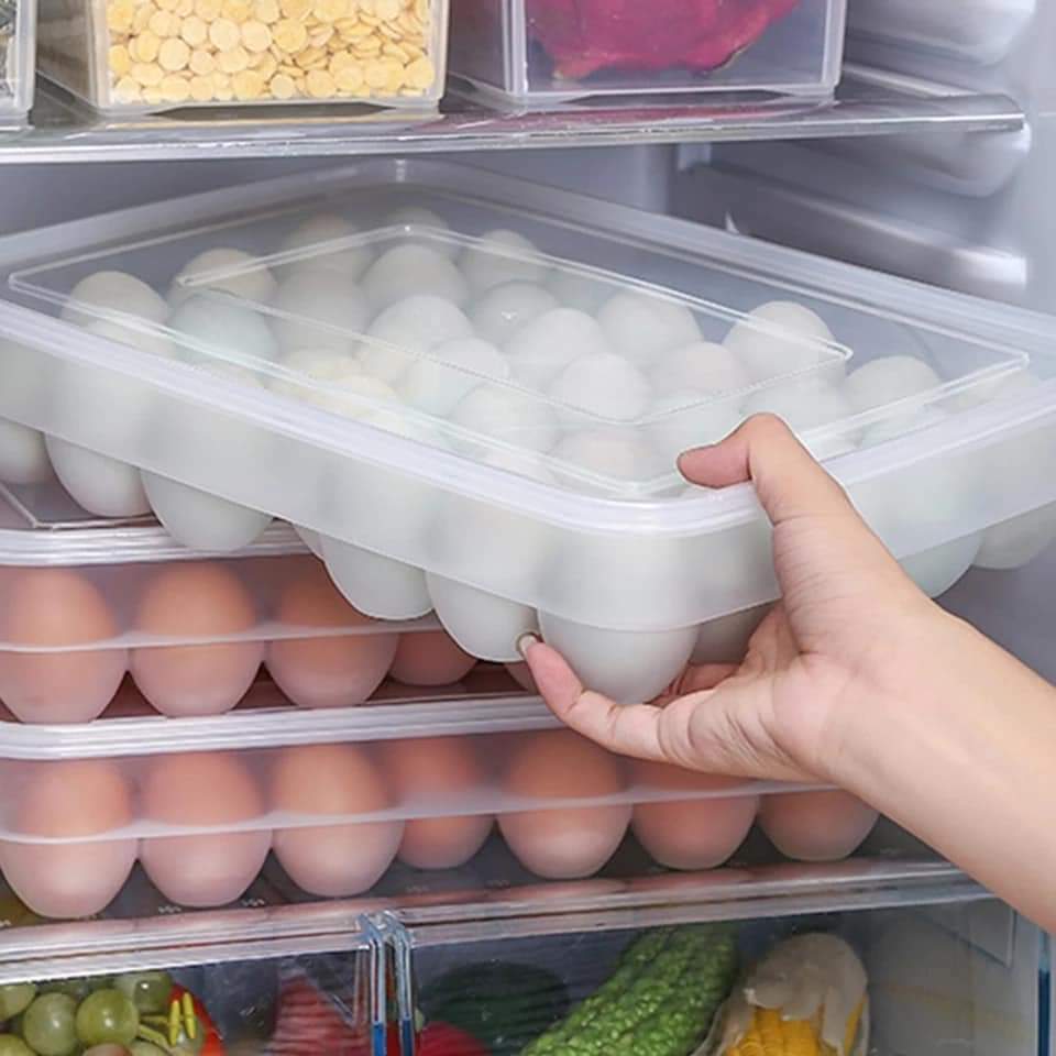 34pcs Kitchen egg storage containers