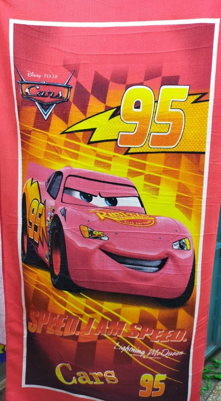 Cartoon themed towels for kids.