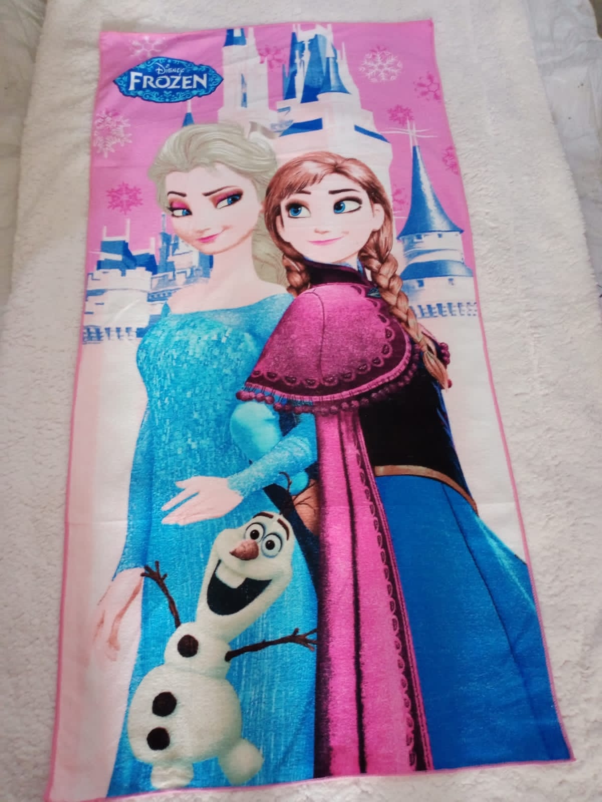 Cartoon themed towels for kids.