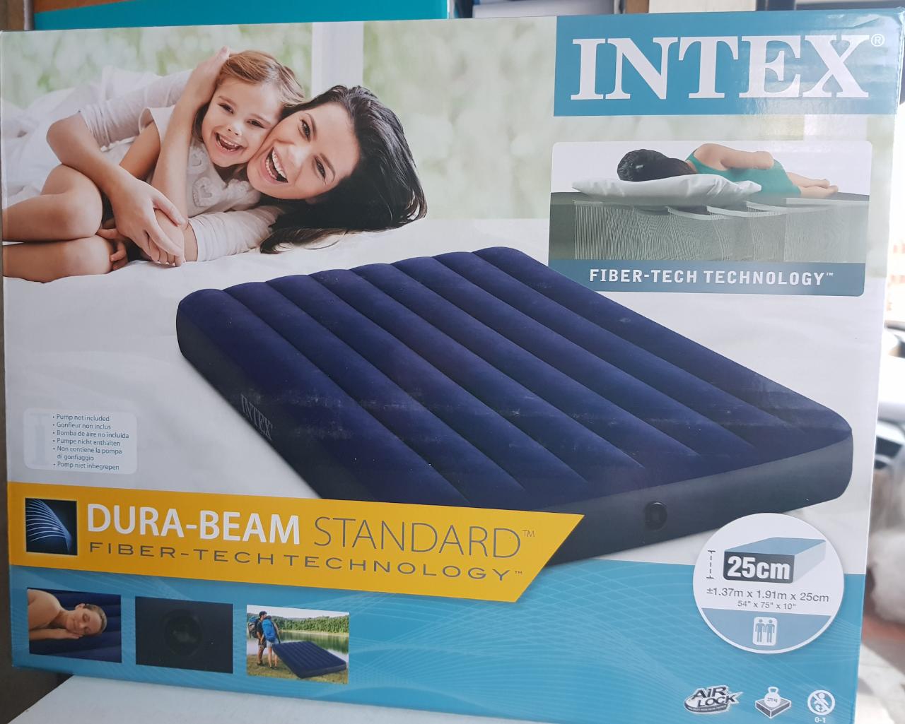 Inflatable air mattress with electric pump